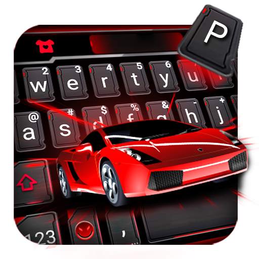 Red Sports Car Racing Keyboard Theme 1.0