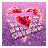 Glitter Diamond Heart Keyboard icon
