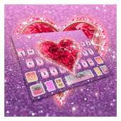 Glitter Diamond Kalp Klavye on 9Apps