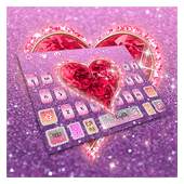 Glitter Diamond Heart Keyboard 10001002