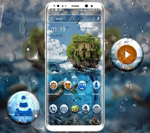 Amazing Sea World Launcher Theme screenshot 1
