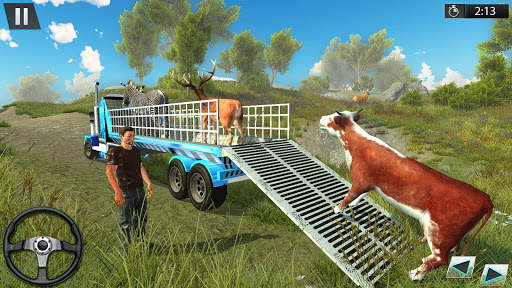 Farm Animal Transport Truck Driving Games स्क्रीनशॉट 3
