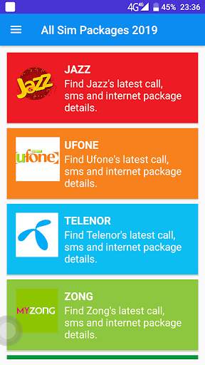 All SIM Packages 2020 screenshot 1