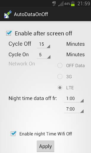 AutoDataOnOff (For Rooted device) screenshot 1