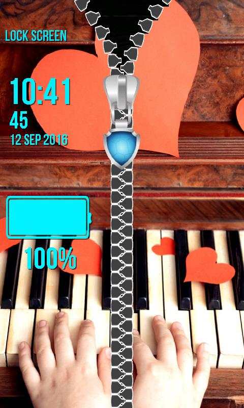 Piano Zipper Lock Screen screenshot 7