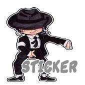 Sticker King Of Pop M.Jackson logo