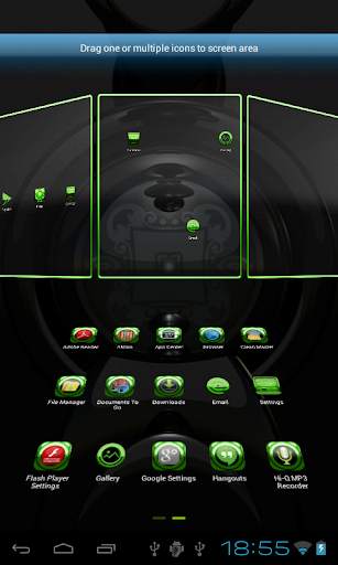 Next Launcher Theme glas lime screenshot 6