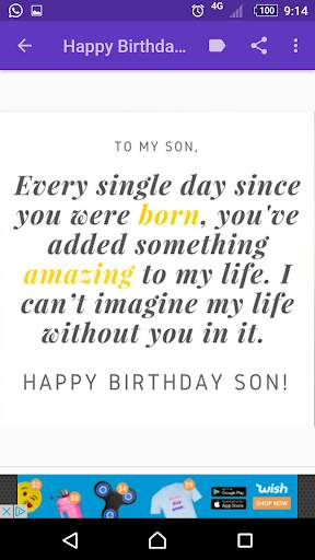 Happy Birthday Son screenshot 4