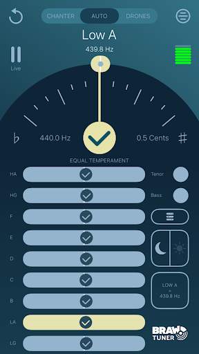 Braw Bagpipe Tuner screenshot 2