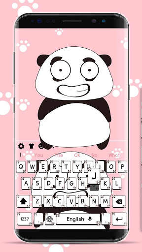 Pink Panda Keyboard Theme स्क्रीनशॉट 1