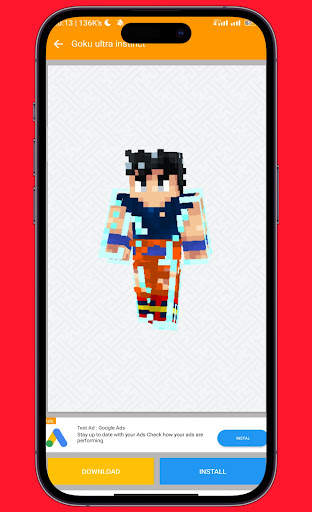 Goku Skin for Minecraft PE screenshot 1