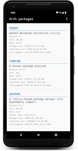 Arch packages screenshot 8