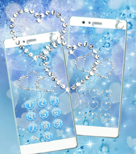 Blue Diamond Glitter Theme Wallpaper screenshot 5