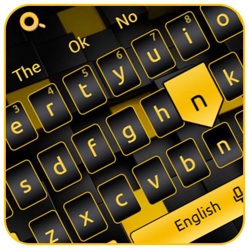 Black Yellow Cube Keyboard 10001002
