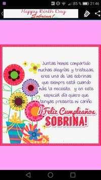 Feliz Cumpleaños Sobrina 8 تصوير الشاشة