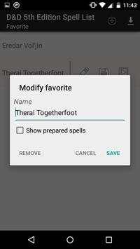 Fifth Edition Spell List Free screenshot 17