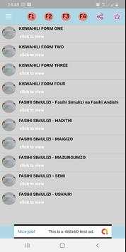 KISWAHILI 8.4.4 Form 1 - Form 4 Notes screenshot 1