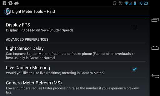 Old - Light Meter Tools - Free screenshot 5