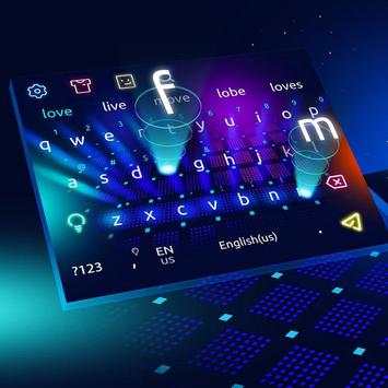 3D Neon Hologram Keyboard screenshot 1