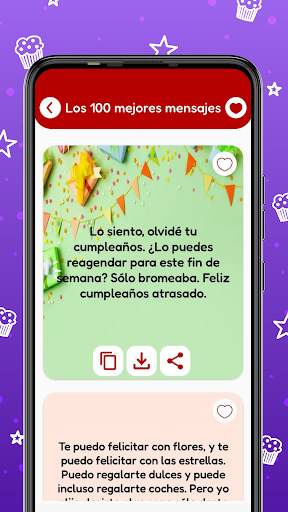 Cumpleaños cartas y mensajes screenshot 2