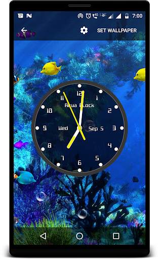 Aquarium Clock Live Wallpaper screenshot 4