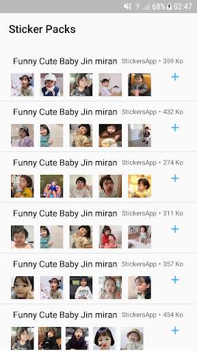 Funny Cute Baby Stickers Jin miran WAStickersApp screenshot 1