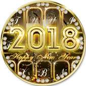 Happy New Year 2018 keyboard logo
