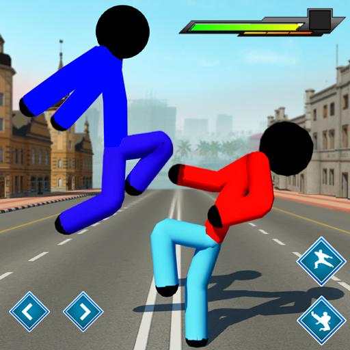 Stickman Street Fighting City Blocky Gangster 1.1
