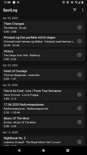 SpotLog - Spotify logger & history screenshot 2