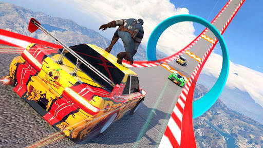 Superhero GT Racing Car Stunt: Mega Ramp Car Games screenshot 1