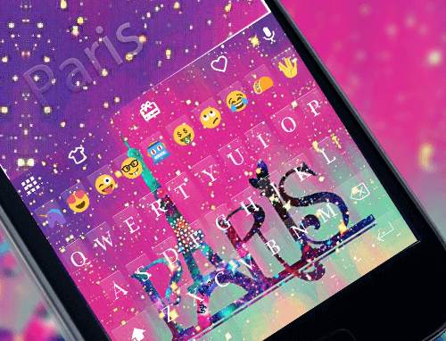 Galaxy Paris KK Emoji Keyboard for Android GO screenshot 5
