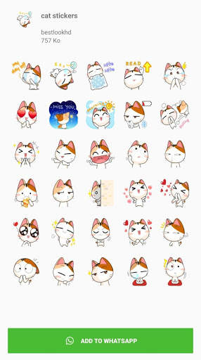 Funny Cat stickers - WAstickerapps स्क्रीनशॉट 5
