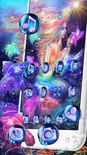 Blue Sea Mermaid Theme screenshot 1