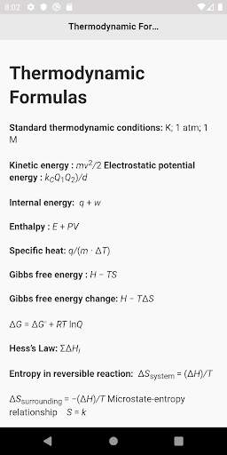 Chemistry  Cheat Sheet screenshot 3