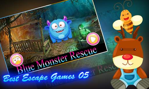 Best Escape Games 05- Blue Monster screenshot 1