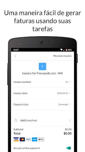 Freework - Registro de horas e Faturamento screenshot 5