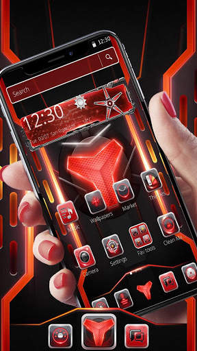 Cool Tech Red Business Theme screenshot 3