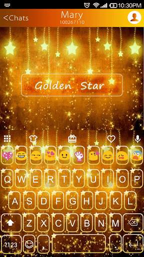 Golden Star Emoji Keyboard screenshot 1