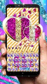 Tema del teclado Glitter Heart screenshot 2