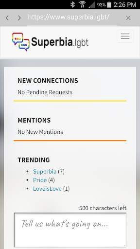 Superbia - The LGBT Social Network screenshot 3
