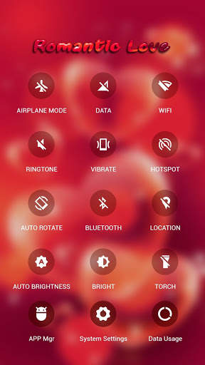 Red Love Heart APUS Launcher theme screenshot 3