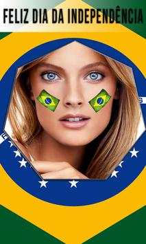 Brazil Independence Day Photo Frame: Face Flag screenshot 4