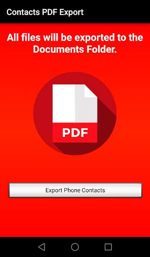 Phone Contacts PDF Export screenshot 1