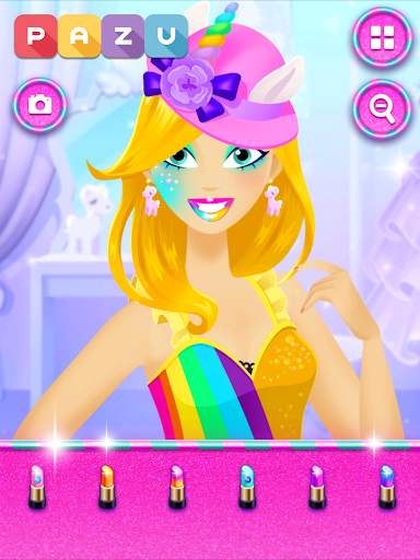 Makeup Girls - Unicorn dress up games for kids screenshot 6
