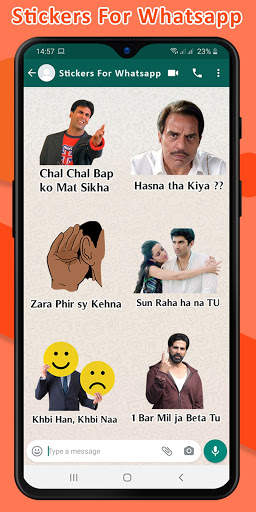 Hindi Stickers for WhatsApp : Funny Stickers 2 تصوير الشاشة