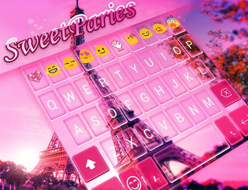 Sweet Paris Emoji Keyboard स्क्रीनशॉट 7