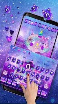 Purple Diamond Cat Keyboard Theme 1 تصوير الشاشة