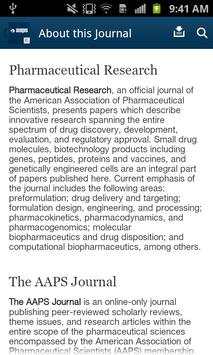 AAPS Journals screenshot 2