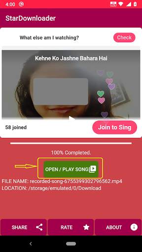 StarDownloader: A simple StarMaker song downloader screenshot 7