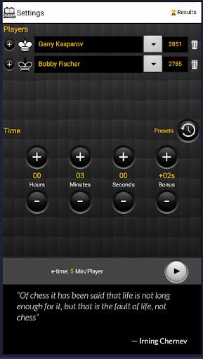 Blitz Chess Clock Free screenshot 1